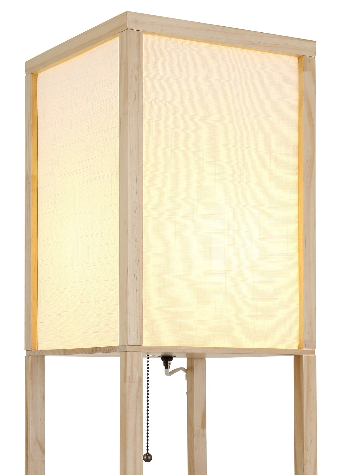 Lampada da terra in tessuto marrone raffinato – immagine 3
