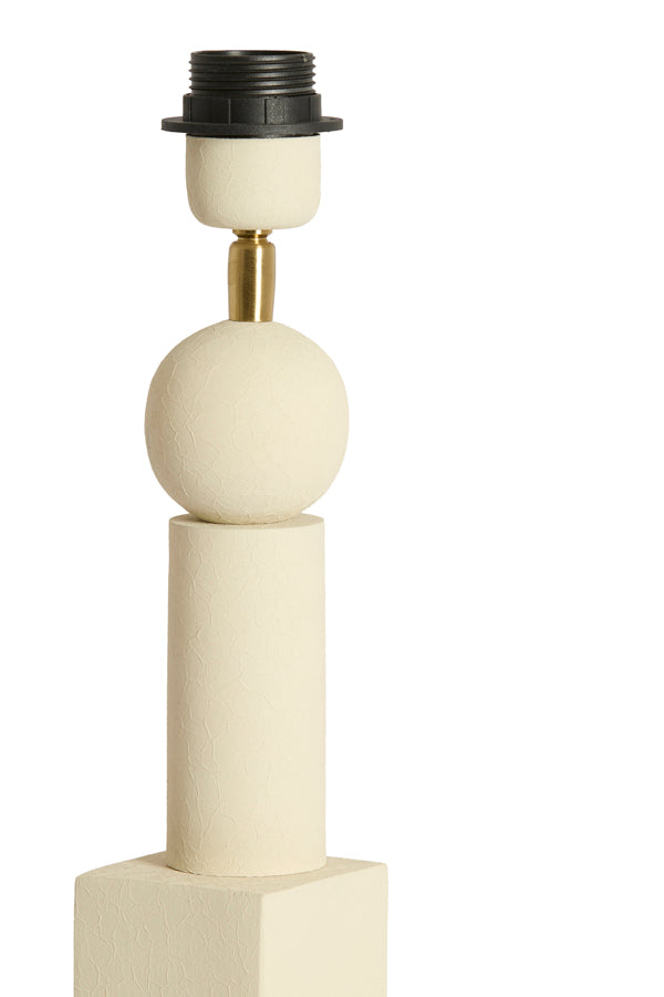 Piccolo piede in metallo color crema Light & Living Viviane – immagine 3