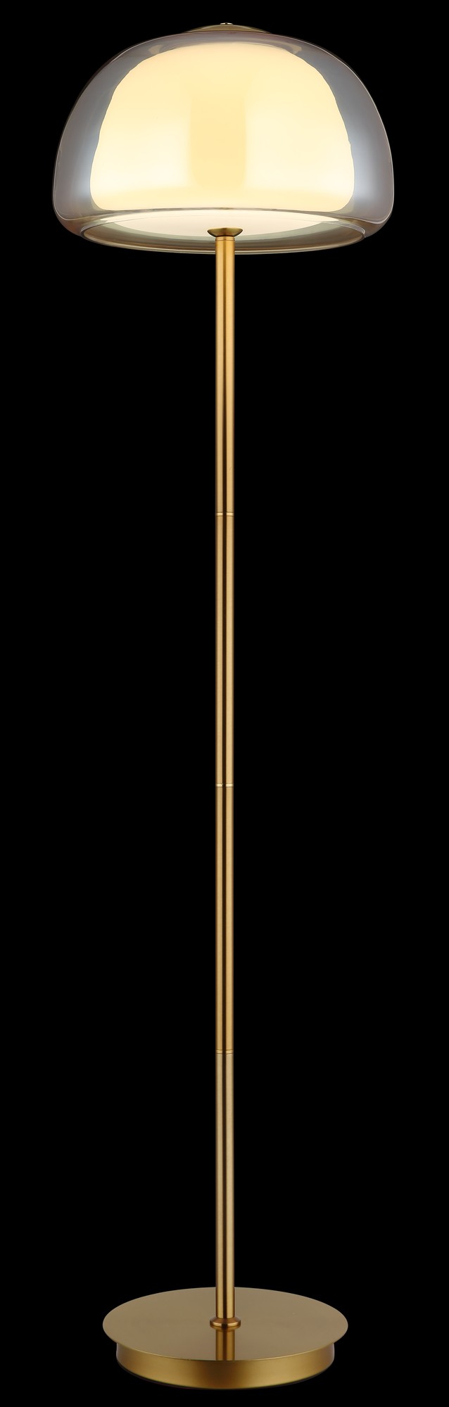 Luminária de chão LED em vidro dourado moderno – imagem 4