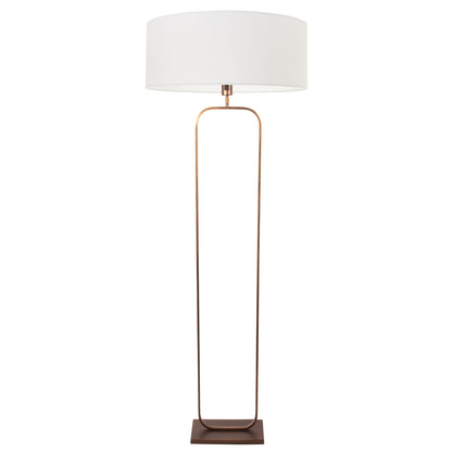 vloerlamp-in-brons-met-wit-grof-linnen-en-lichte-uitstraling-van-steinhauer-main-image