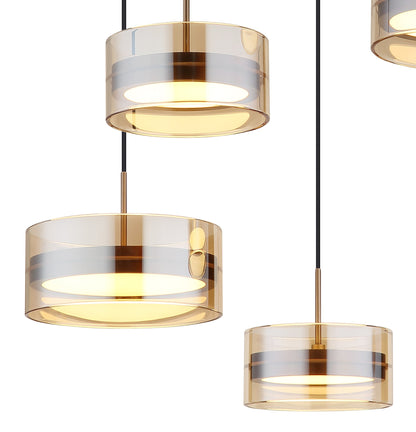 Lampada a sospensione LED di medie dimensioni color caffè – immagine 2