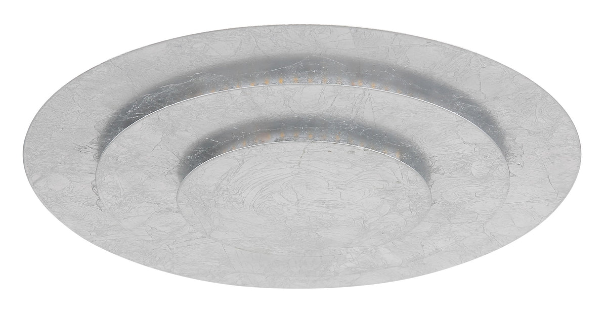 Piccola lampada a soffitto LED metallica color argento – immagine 1