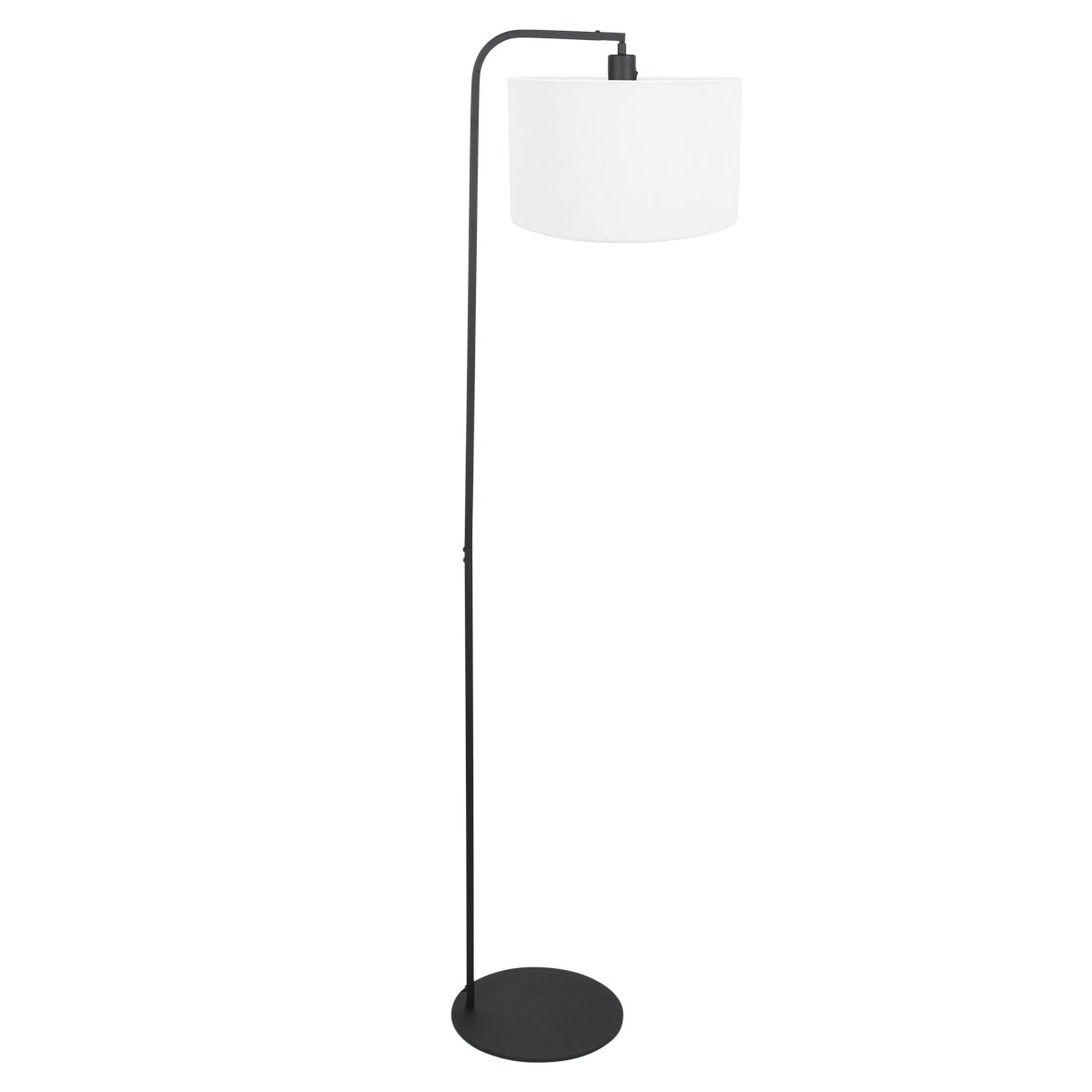 zwarte-vloerlamp-met-grof-wit-linnen-kap-steinhauer-stang-main-image