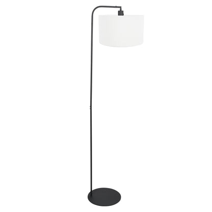 zwarte-vloerlamp-met-grof-wit-linnen-kap-steinhauer-stang-main-image