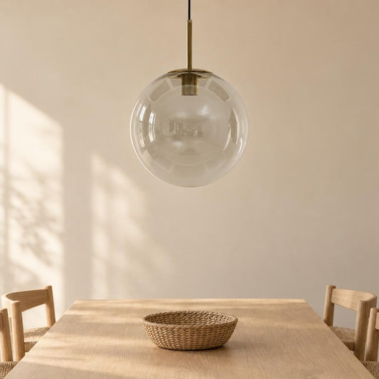 Medina hänglampa i bronsfärgat rökglas – Light & Living – miljöbild
