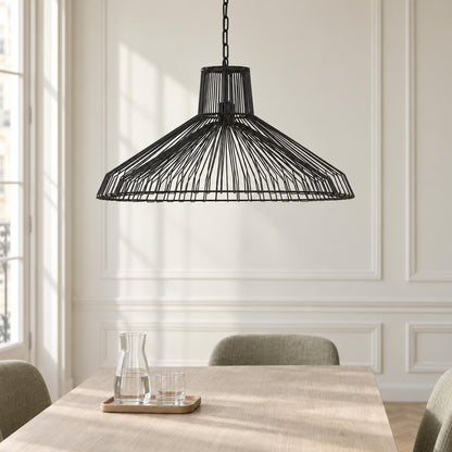 Light & Living Kasper fekete, rusztikus függőlámpa – hangulatkép