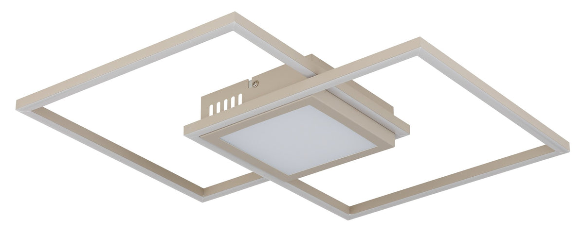 Pequeno plafon de metal LED na cor areia – imagem 1