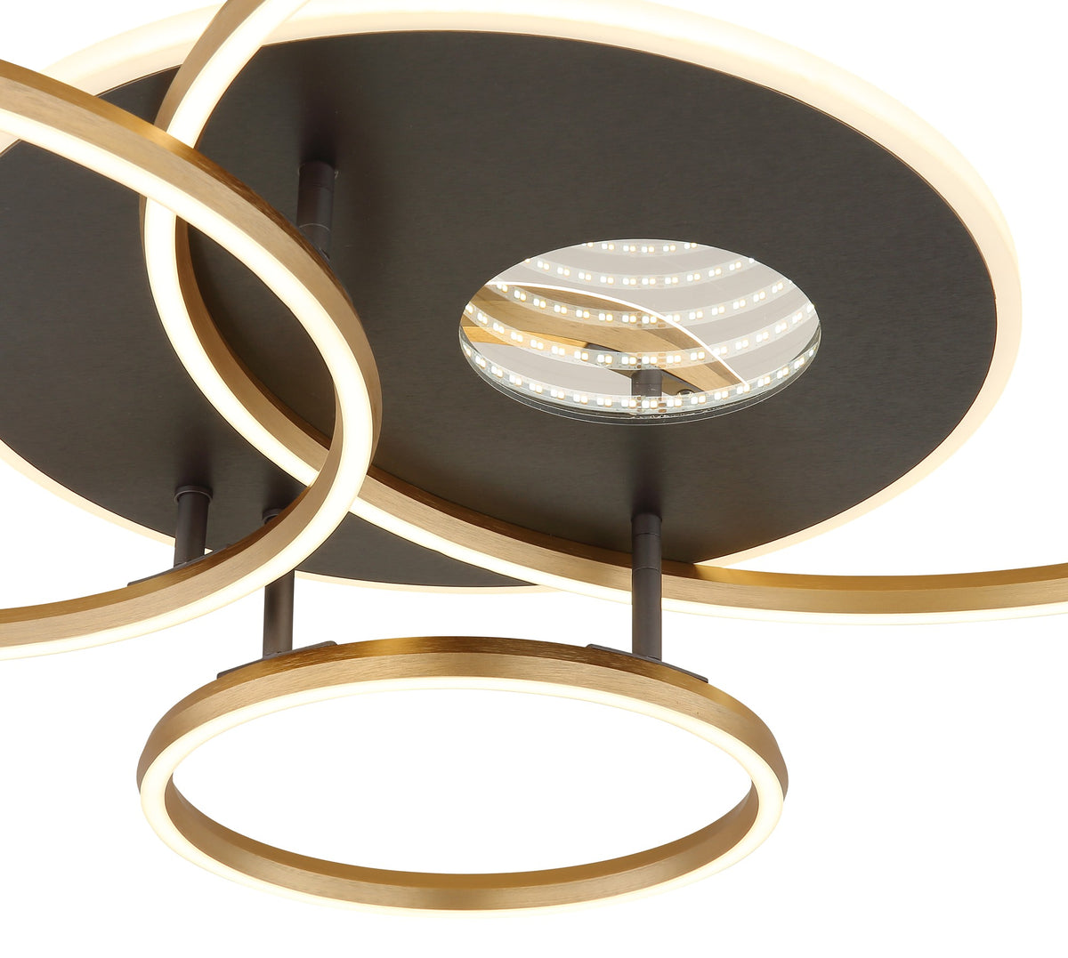 Lampada a soffitto LED in alluminio dorato caratteristico – immagine 3