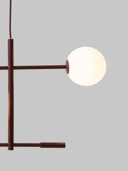 Bordeaux metalen hanglamp met glazen bollen It's About RoMi Copenhagen – afbeelding 5