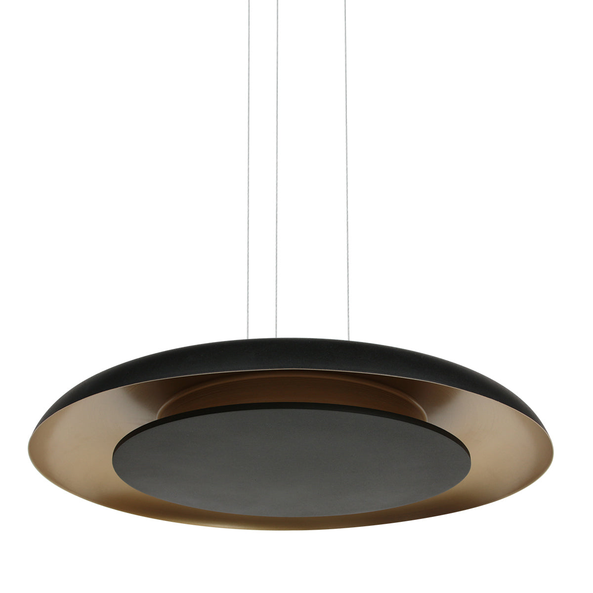 Черна LED висяща лампа със златист интериор Steinhauer Golden Veil – изображение 5
