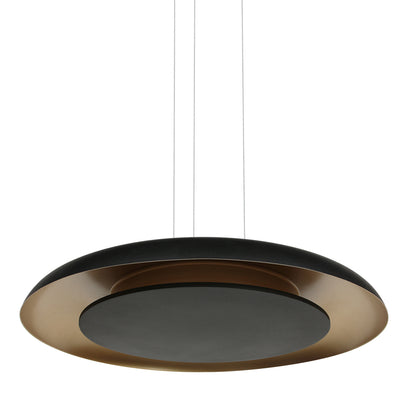 Черна LED висяща лампа със златист интериор Steinhauer Golden Veil – изображение 5