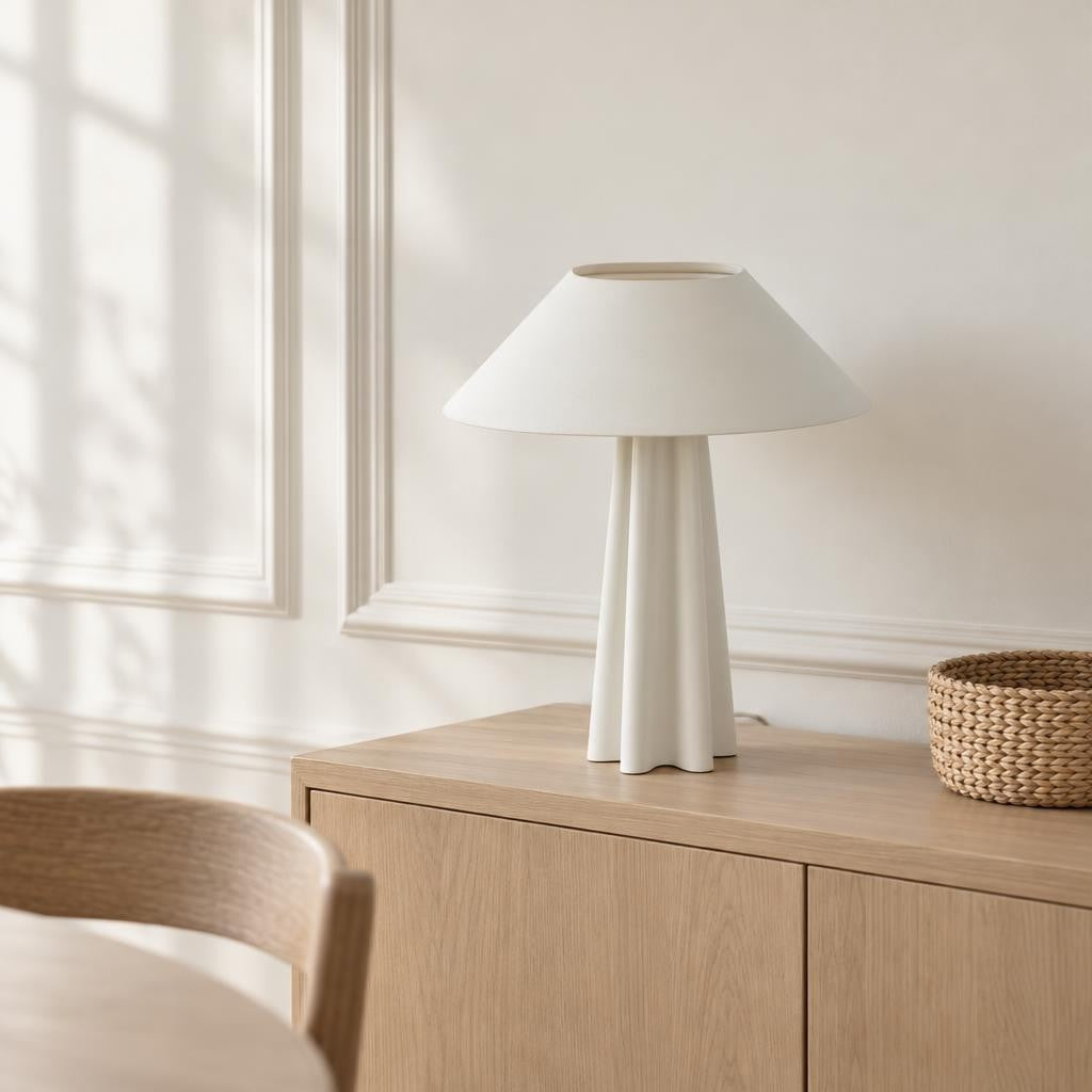 Stolní lampa Cukai béžová Light & Living – fotografie v interiéru