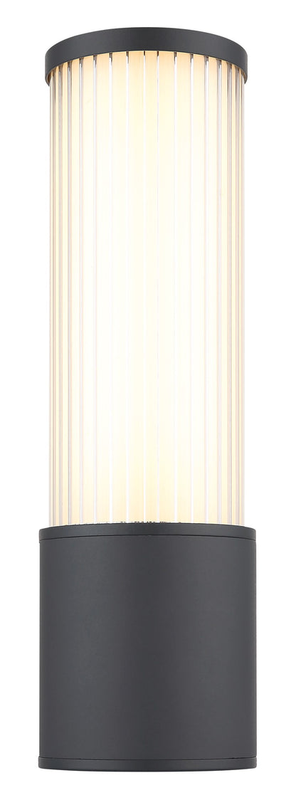 Piccola lampada da esterno a parete in alluminio LED color antracite – immagine 2