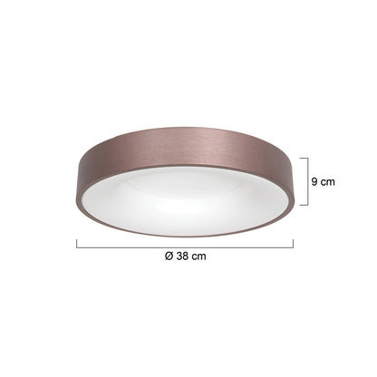 Бронзова LED плафониера Steinhauer Ringlede – чертеж с размери