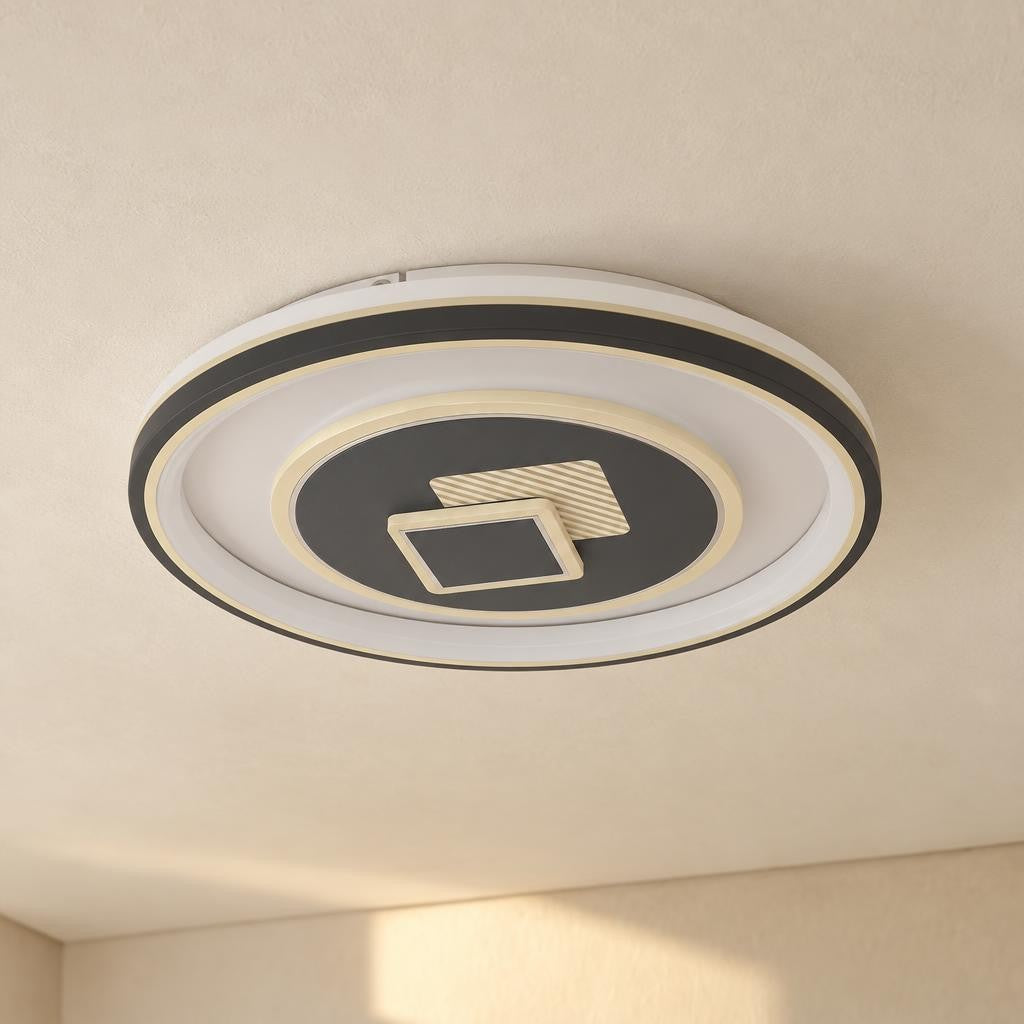 Obolg Sundi moderne witte LED-plafondlamp Ø 50 cm – sfeerbeeld