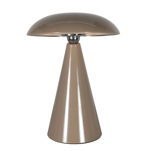 Candeeiro de mesa recarregável Mush castanho Anne