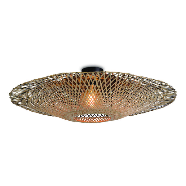 Bohemian plafonnière Kalimantan naturel-zwart bamboe 87 cm