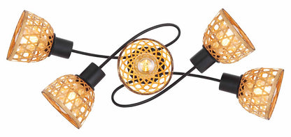 plafondlamp-5-kap-bamboeweefsel-zwart-bruin-globo-wenna-variant-image1