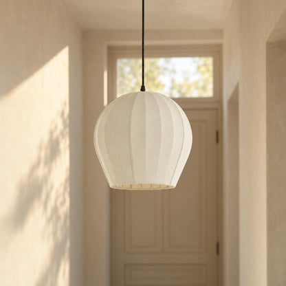 Naturel stoffen hanglamp Light & Living Zagori – sfeerbeeld