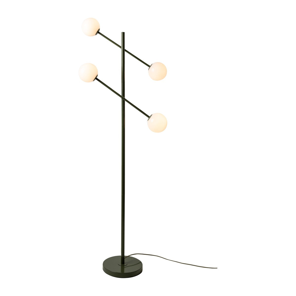 Subtílna zelená sklená stojaca lampa 4 svetlá It's About RoMi Kodaň