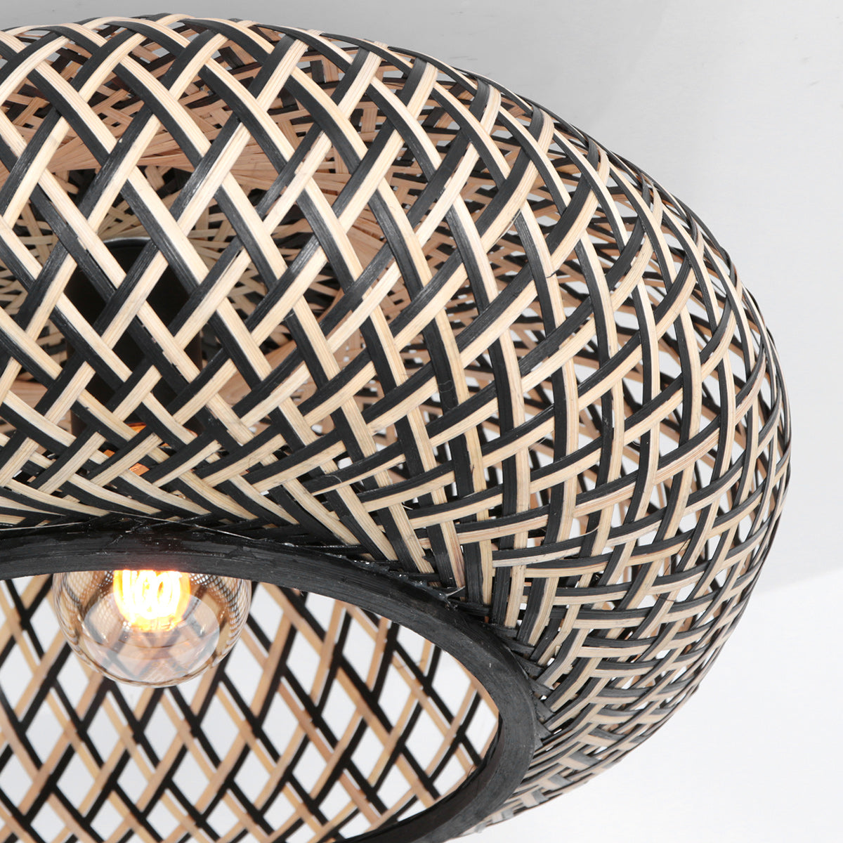Bambusowa lampa sufitowa Anne Lighting Maze Ø40 cm – zdjęcie 10