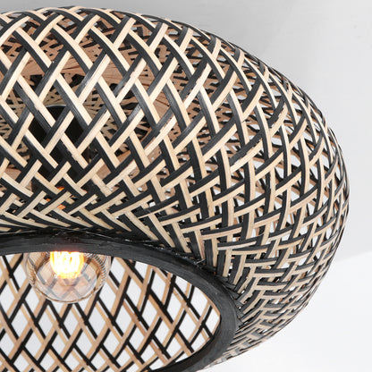 Bambusowa lampa sufitowa Anne Lighting Maze Ø40 cm – zdjęcie 10