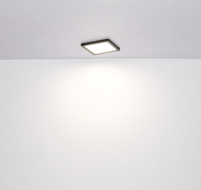 Zwarte kunststof plafondlamp met vierkant frame en opaalwitte lichtplaat – afbeelding 8