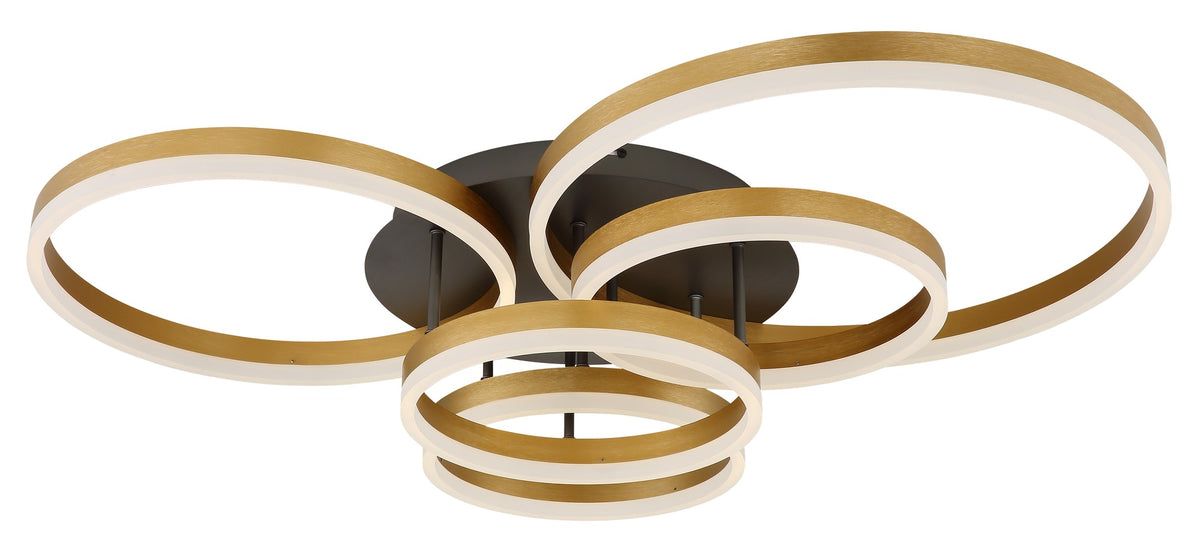 Lampada a soffitto LED in alluminio nero grande e caratteristico – immagine 9