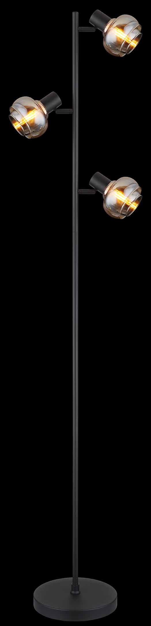3-kap-zwarte-vloerlamp-amber-rookglas-globo-tokki-variant-image2