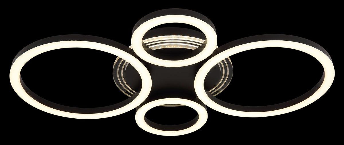 Šarmantna crna metalna LED stropna lampa – slika 3