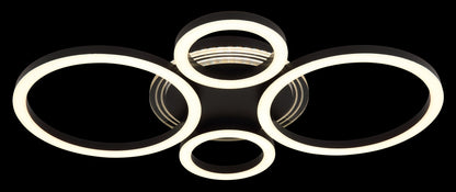 Šarmantna crna metalna LED stropna lampa – slika 3