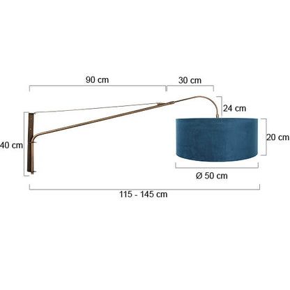 bronzen-wandlamp-met-blauw-velours-kap-o50-cm-steinhauer-elegant-classy-variant-image7