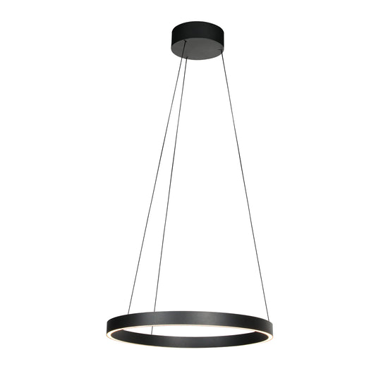 Candeeiro suspenso LED Mykty preto, regulável em altura