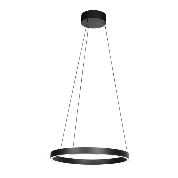 Candeeiro suspenso LED Mykty preto, regulável em altura