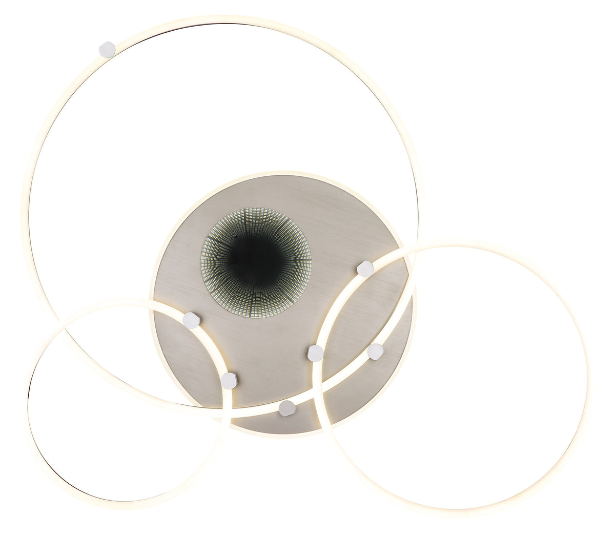 Lampadario LED in metallo bianco raffinato – immagine 2