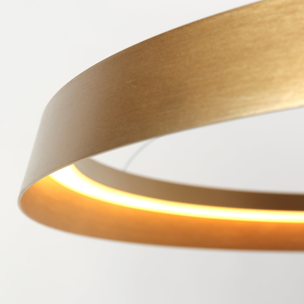 Златна кръгла LED висяща лампа Steinhauer Ringlux – изображение 5