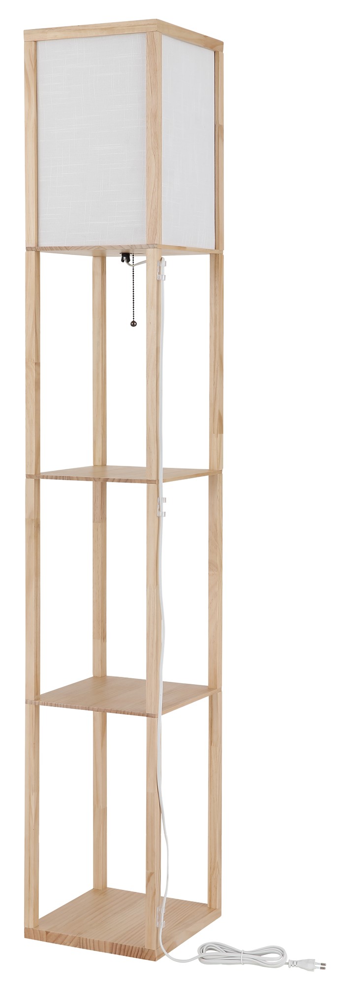 Lampada da terra in tessuto marrone raffinato – immagine 4