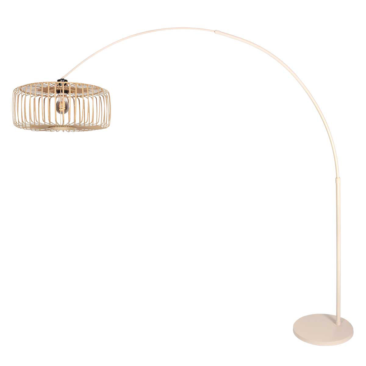 cremekleurige-trendy-booglamp-bamboe-kap-steinhauer-sparkled-light-variant-image1