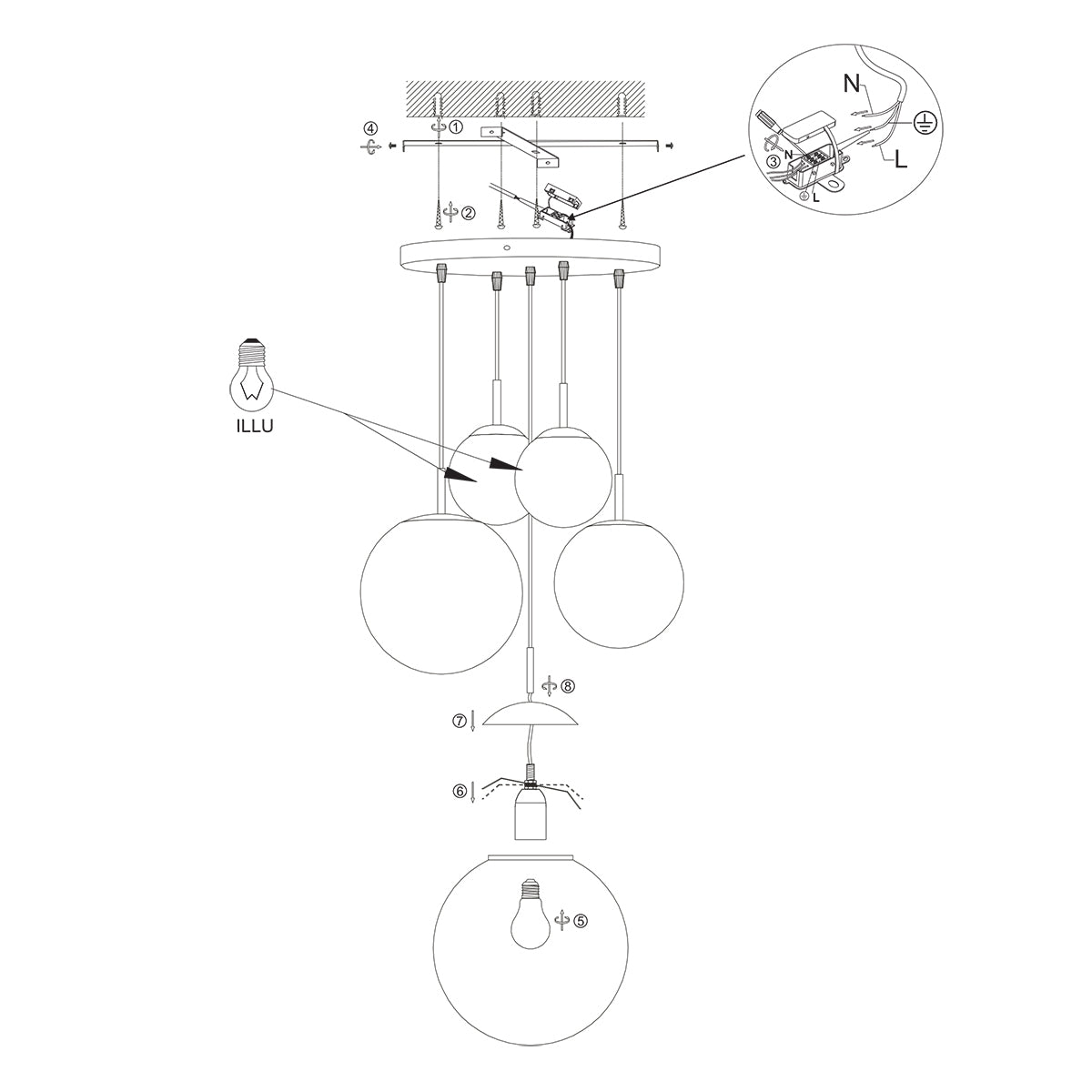 5-lichts-hanglamp-mat-wit-glas-creme-steinhauer-bollique-variant-image9