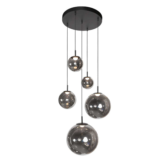 zwarte-design-hanglamp-5-lichts-led-rookglas-steinhauer-bollique-main-image