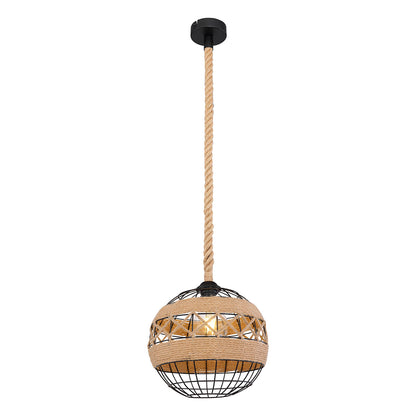 bolvormige-hanglamp-zwart-naturel-hennepweefsel-globo-ulleu-main-image