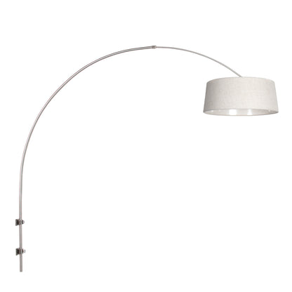 staalkleurige-boog-wandlamp-met-cremekleurige-kap-steinhauer-sparkled-light-main-image