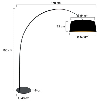 zwarte-booglamp-met-linnen-kap-goudkleurige-binnenzijde-anne-light-curve-variant-image7