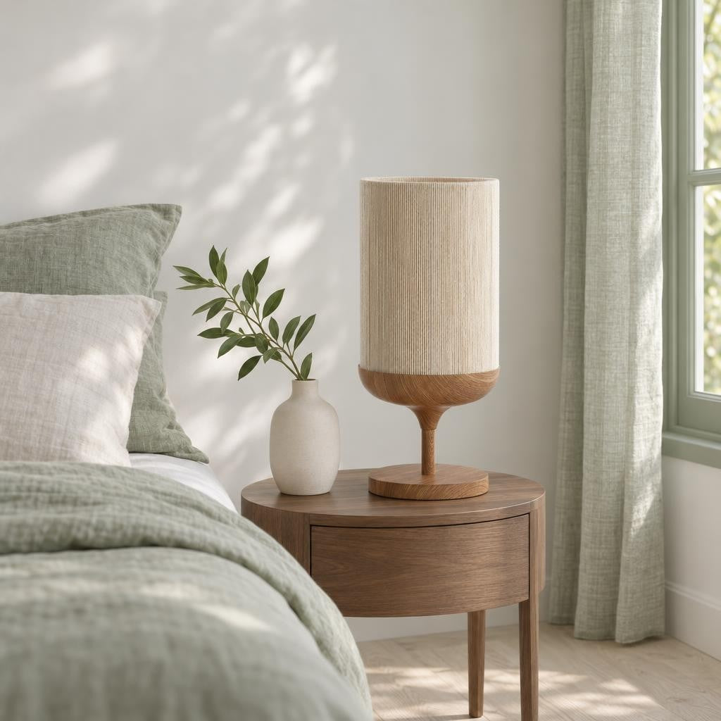 Stolní lampa Dania béžová/přírodní | Light & Living – fotografie v interiéru