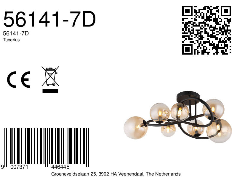 plafondlamp-zwart-gedraaide-7-amberglasbol-globo-tuberius-variant-image8a