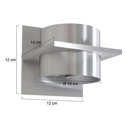 Lampa ścienna Steinhauer Muro G9, stalowa – rysunek z wymiarami