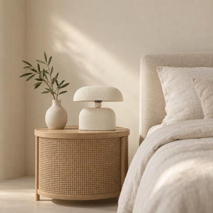 Stolní lampa Light & Living Todd v krémové a béžové – fotografie v interiéru