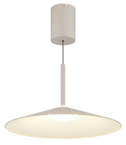 Pequena lâmpada pendente de metal em cor areia com LED – imagem 2
