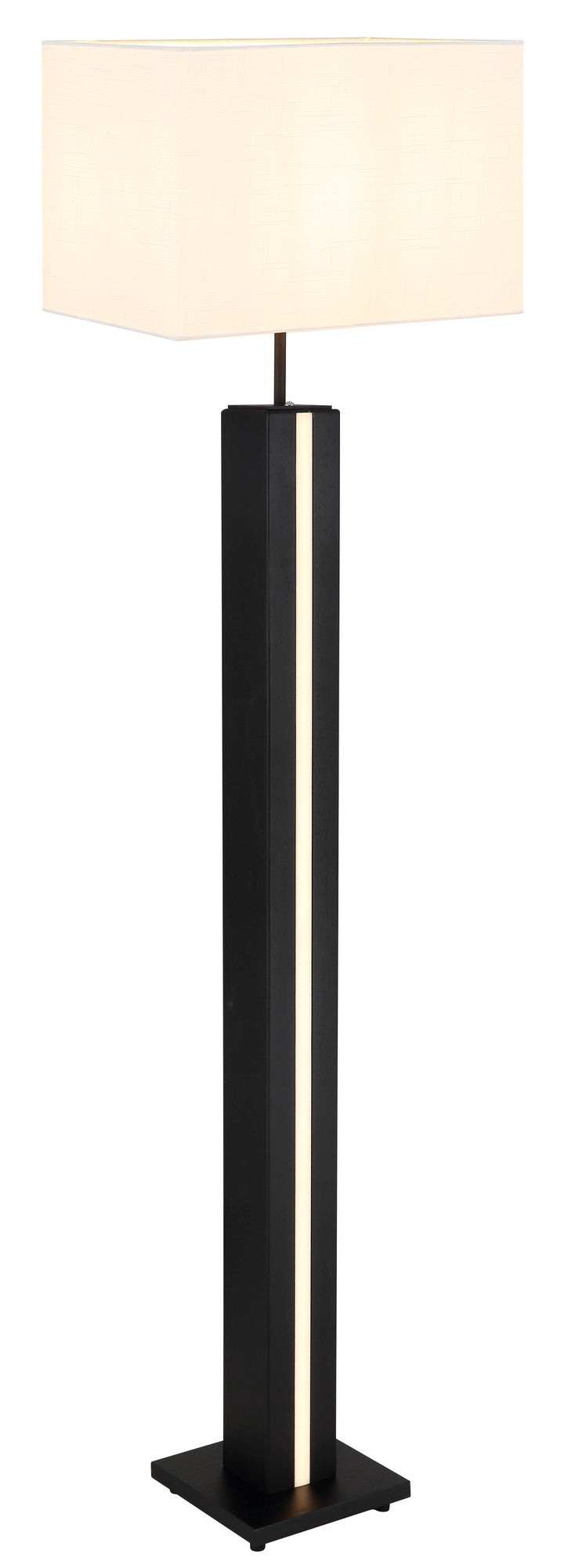 Šarmantna lesna barva tkanine LED 2 svetilki talna svetilka – skica z merami