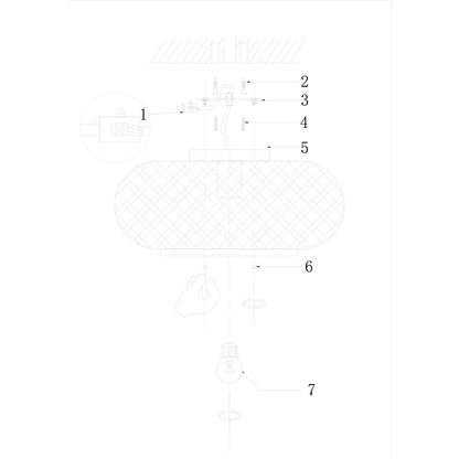 Bambusowa lampa sufitowa Anne Lighting Maze Ø40 cm – zdjęcie 9